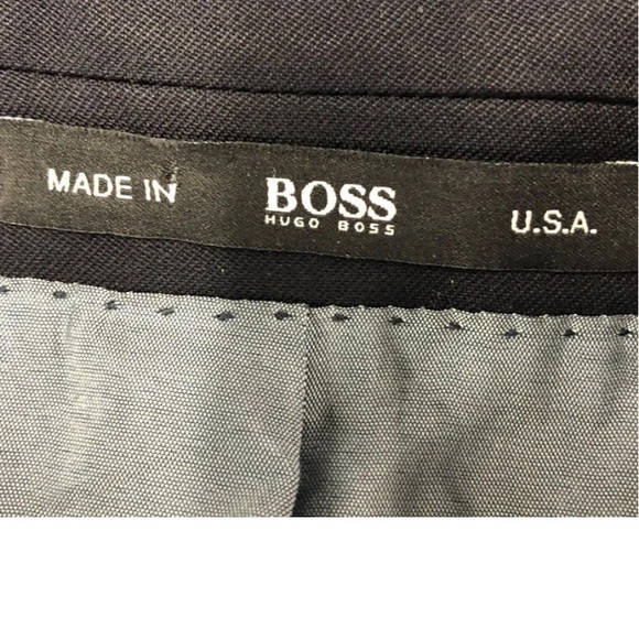 [Hugo Boss] Designer Black Suit Jacket with Lapel Super 100 - Men's Size 42R - Picture 8 of 16